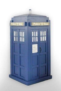 british police call box custom cremation urn front