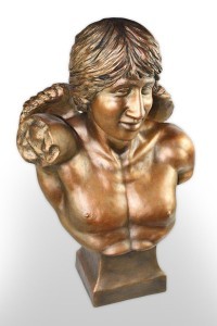 Memorial statue - front - custom cremation urn