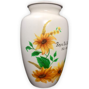 Handpainted Sunflower Urn
