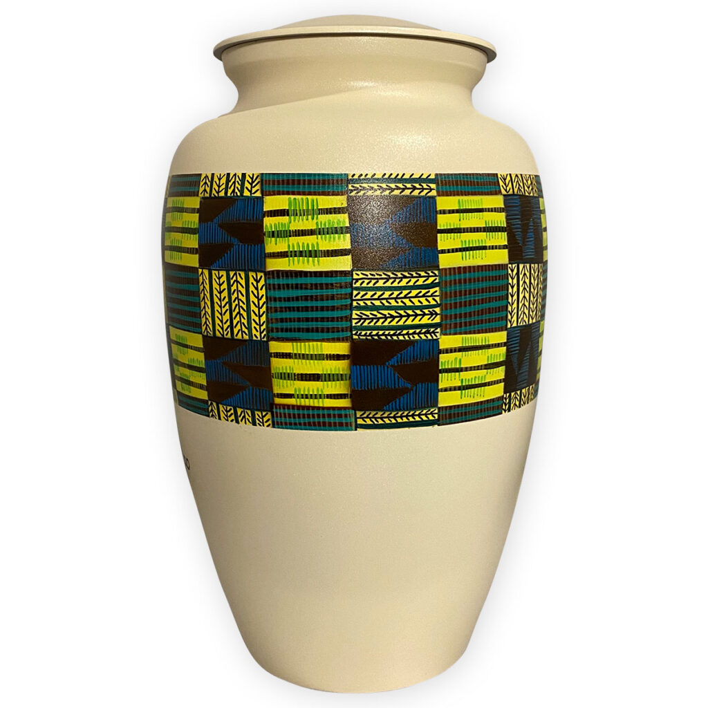 Custom Memorial Urn: Celebrating a Beautiful Life with Love Woven in Traditional Ghanaian Culture
