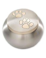 Pawsitively Cherished Pewter/Gold Medium Pet Urn - View 1