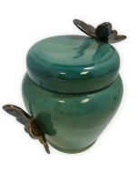 Flutterby Small Ceramic Urn - View 1