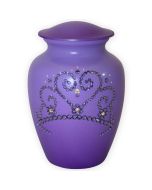 Bling! Cherished Princess Metal Urn - View 1 (Purple)
