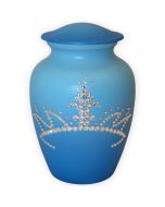 Bling! Cherished Princess Metal Urn - View 1 (Blue)