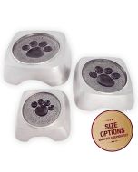 Pawsitive Memories Brushed Silver Pet Urn - View 1 (Small, Medium and Large)