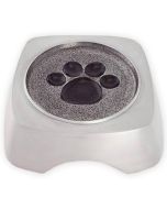 Pawsitive Memories Brushed Silver Medium Metal Pet Urn - View 1