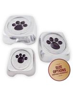 Pawsitive Memories Shiny Silver Pet Urn - View 1 (Small, Medium and Large)