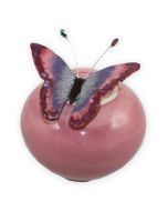 Papillon Rose Ceramic Urn - View 1