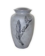 Wings of Love Metal Urn - View 1