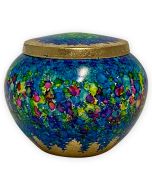 Kaleidoscope Blue Keepsake Metal Urn - View 1