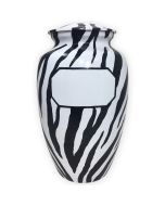 Diva Safari Zebra Metal Urn - View 1