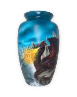 Valahd Black Dragon Metal Urn - View 1