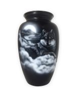 Twilight Wolf Metal Urn - View 1