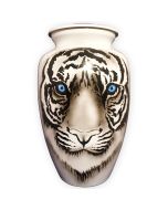 Panthera White Tiger Metal Urn - View 1