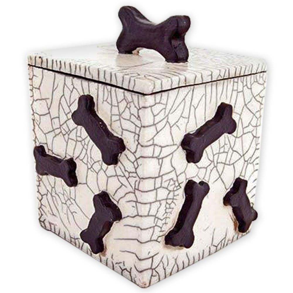 Bones Bones Bones Box Ceramic Pet Urn Une Belle Vie Memorial Urns