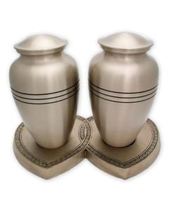 Endless Love Pewter Companion Urn and Base - View 1