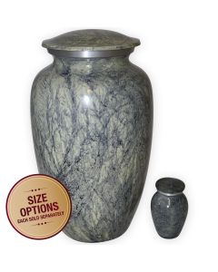 Apollonia Grey Metal Urn - View 1 (Adult and Keepsake)