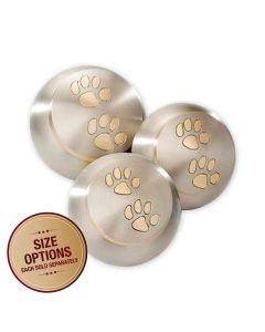 Pawsitively Cherished Pewter/Gold Pet Urn - View 1