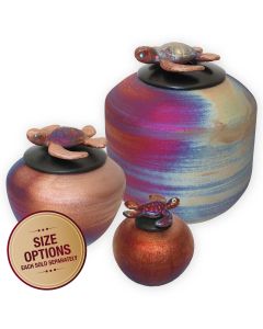Honu Ceramic Urn - View 1 (Keepsake, Small, Medium)