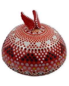 Red Wings on High Ceramic Urn - View 1