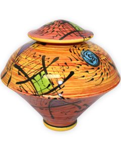 Geometric Ceramic Urn - View 1