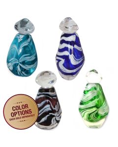 Precious Gem Glass Keepsake Urn - View 1 (Aqua, Blue, Cherry, Green)