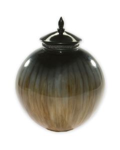 Burnished Sphere Ceramic Urn - View 1