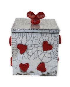 Cuore Rosso Ceramic Urn - View 1