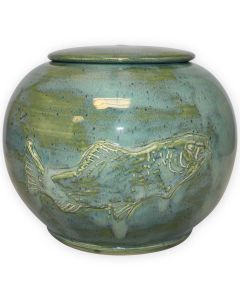 Gone Fishing Ceramic Urn - View 1