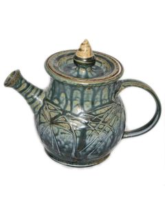 I'm a Little Teapot Emerald Small Ceramic Urn - View 1