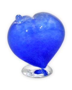 Forever in My Heart Glass Keepsake Urn - View 1 (Periwinkle)