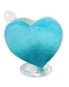 Forever in My Heart Glass Keepsake Urn - View 1 (Aqua)