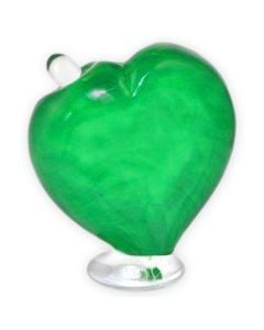 Forever in My Heart Glass Keepsake Urn - View 1 (Green)