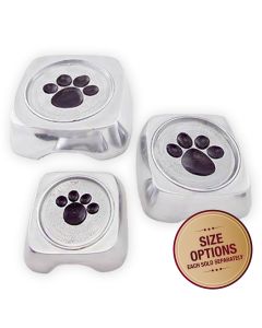 Pawsitive Memories Shiny Silver Pet Urn - View 1 (Small, Medium and Large)