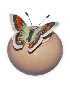 Papillon Taupe Ceramic Urn - View 1