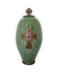Emerald Isle Copper Ceramic Urn - View 1