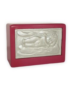 Sweet Dreams Pink Wooden Urn - View 1