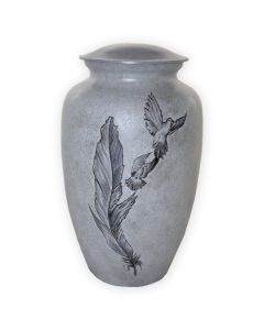 Wings of Love Metal Urn - View 1