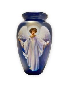 Heaven's Welcome Angel Metal Urn - View 1