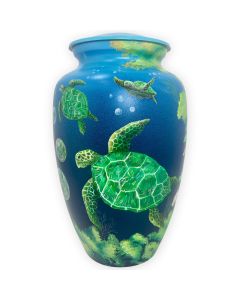 Under the Sea Metal Urn - View 1 (front)