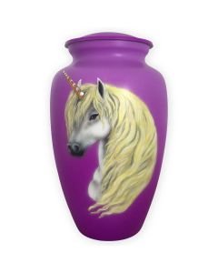 Enchanted Unicorn Metal Urn - View 1