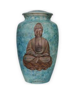 Samsara Buddha Metal Urn - View 1