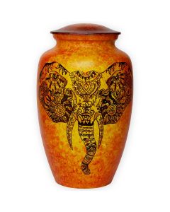Prisha Elephant Metal Urn - View 1