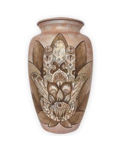 Hamsa Metal Urn - View 1